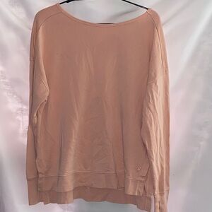 Sweaty Betty Blush Pinkpeach Soft Sweatshirt size Medium 8/10 Criss cross back